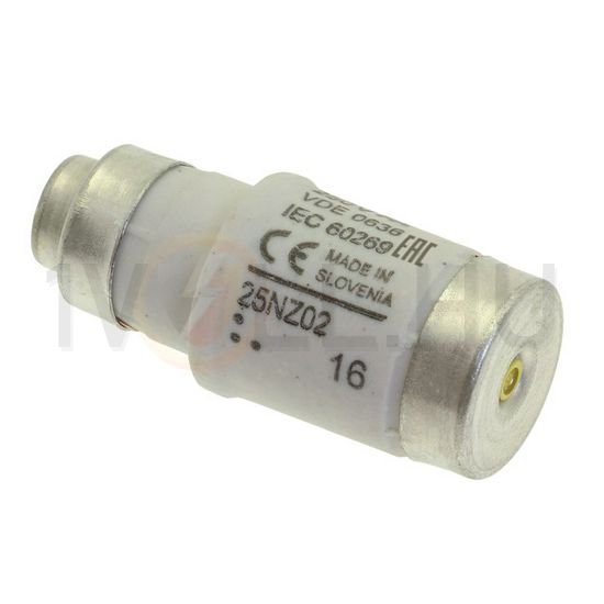 Biztosítóbetét Bussmann D02 25A gL/gG 400V sárga-színkód EATON - 25NZ02