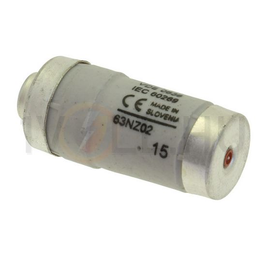 Biztosítóbetét Bussmann D02 63A gL/gG 400V réz-színkód EATON - 63NZ02