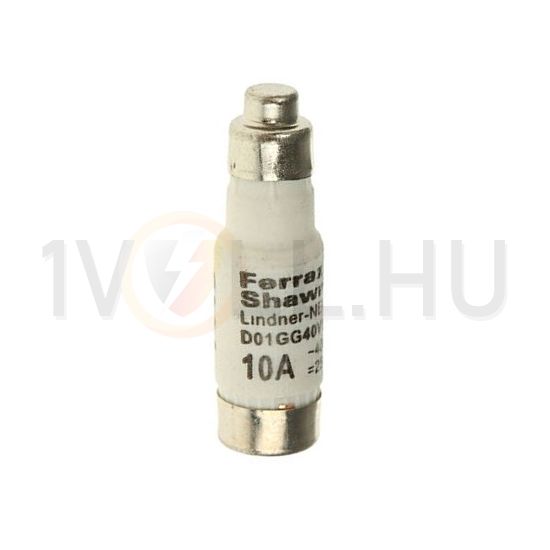 Biztosítóbetét D01 10A gL/gG 400V piros-színkód D01GG40V10 MERSEN - W211090J (0813)
