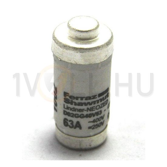 Biztosítóbetét D02 63A gL/gG 400V réz-színkód D02GG40V63 MERSEN - C201873J (0819)