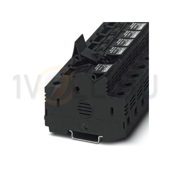 Biztosítós sorkapocs kihajtható fekete TS35 10,3x38 mm 16mm2 csavaros UK 10,3-HESI N PHOENIX CONTACT - 3048386