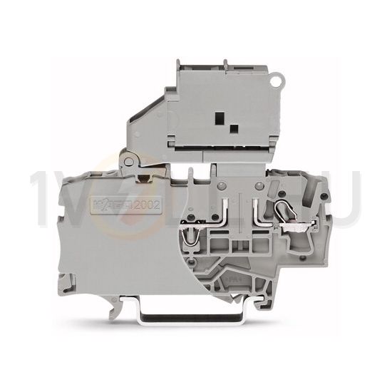 Biztosítós sorkapocs TS35 5x20 mm szürke G-biztosítóbetét 5x20mm kihajtható-aljzat 6A WAGO - 2002-1611