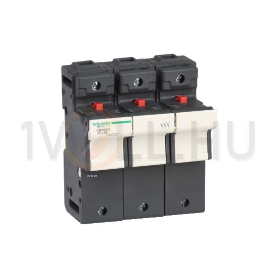 Biztosítós szakaszoló sorolható 125A 3P 22x58mm-betét 690V 6M kalapsínre TeSys DF2 Schneider - DF223C