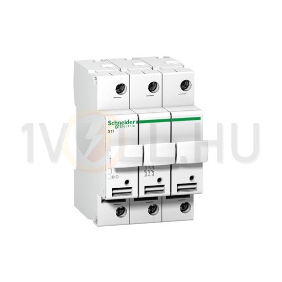 Biztosítós szakaszolókapcsoló sorolható 25A 3P 10x38mm-betét 500V 3M Acti9 STI Schneider - A9N15656