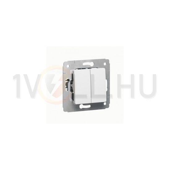 Cariva 105 2x1P csillárkapcsoló betét közp. fedéllel fehér süllyesztett IP20 1- LEGRAND - 773605