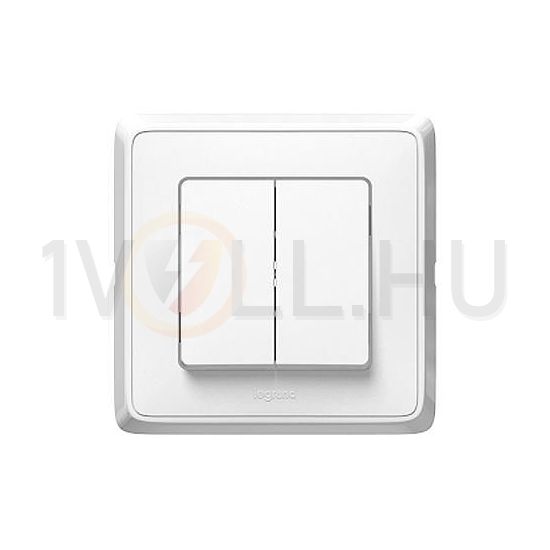 Cariva 105 2x1P csillárkapcsoló betét közp. fedéllel fehér süllyesztett IP20 2- LEGRAND - 773805