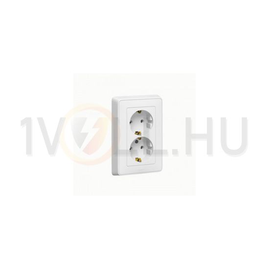 Cariva 162/2 dugalj földelt teljes fedlappal fehér IP20 süllyesztett csavaros LEGRAND - 773627