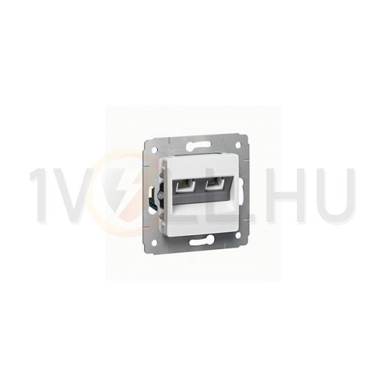 Cariva adatcsatlakozó dugalj UTP 2xRJ45 8(8) Cat6 fehér csavaros LEGRAND - 773642
