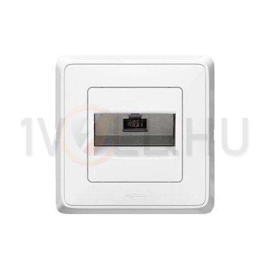 Cariva telefon csatlakozó betét közp. fedéllel RJ11 műanyag fehér címketartó nélkül LEGRAND - 773838