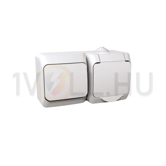 CedarPlus 101+162 falonkívüli fehér IP44 vízszintes műanyag Schneider - WDE000500