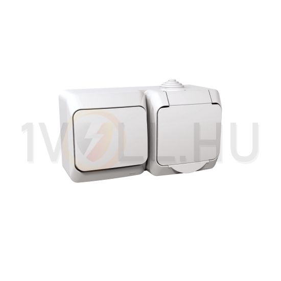 CedarPlus 106+162 falonkívüli fehér IP44 vízszintes műanyag Schneider - WDE000504