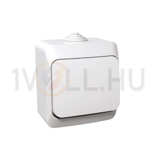 CedarPlus 106 váltókapcsoló betét komplett házban fehér falonkívüli IP44 billentyű/gomb Schneider - WDE000560