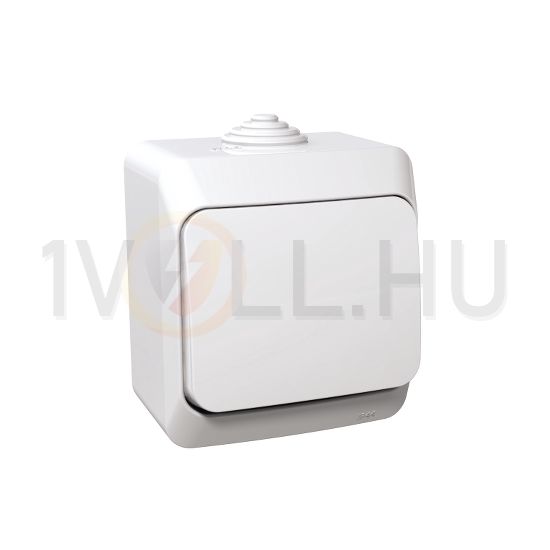 CedarPlus 107 keresztkapcsoló betét komplett házban fehér falonkívüli IP44 Schneider - WDE000570