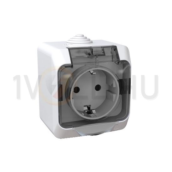 CedarPlus 162/2 dugalj gyerekzárral fehér IP44 falonkívüli Schneider - WDE000544