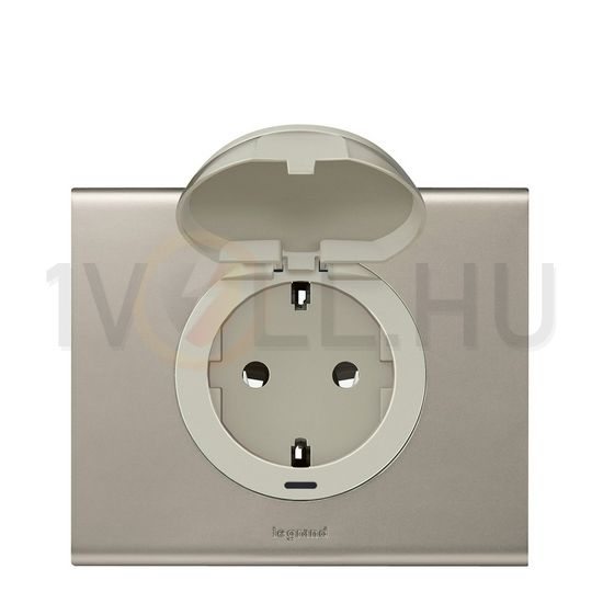 Céliane 162 dugalj betét földelt gyerekzárral szürke IP20 modultartó csavaros LEGRAND - 067161