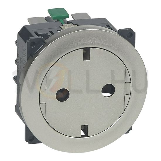 Céliane 162 dugalj betét földelt gyerekzárral titán IP20 süllyesztett szorítókapcsos LEGRAND - 067167