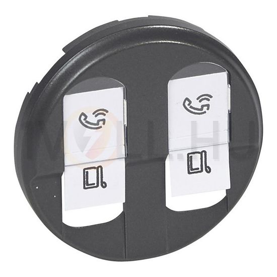 Céliane fedlap 2xRJ45 adatcsatlakozóhoz műanyag címketartó nélkül grafit LEGRAND - 067952