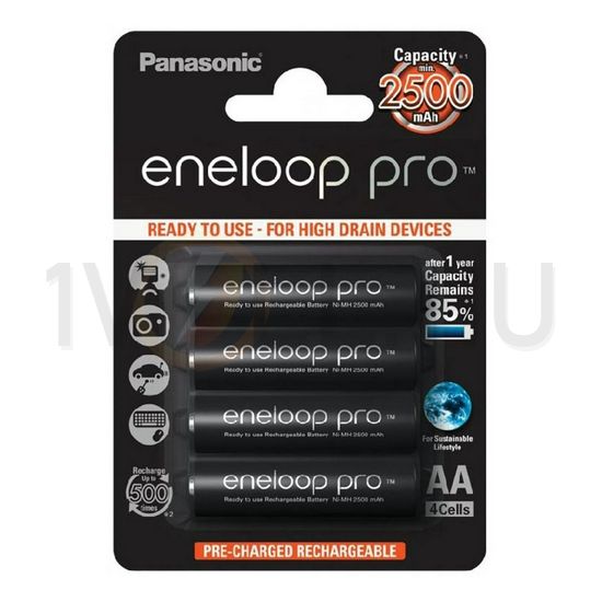 Ceruza akkumulátor NiMH 4db 1.2V 2500mAh HR6 Mignon(AA/R6) AA eneloop Panasonic - BK-3HCDE/4BE