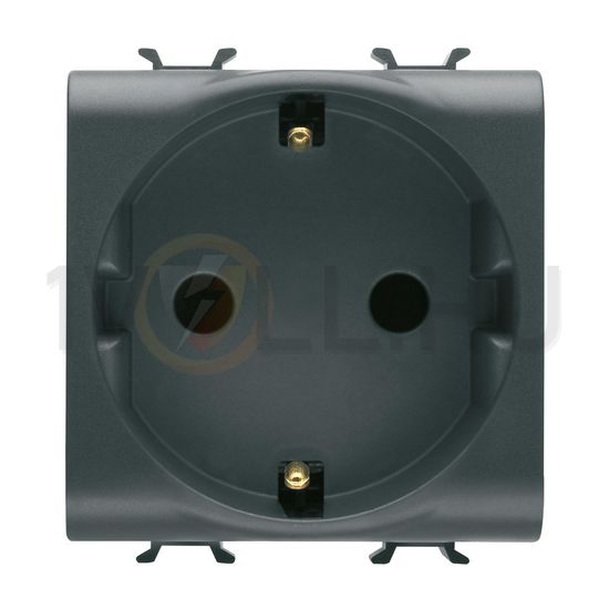 ChoruSmart 162 dugalj földelt gyerekzárral fekete IP41 modultartó csavaros GEWISS - GW12241