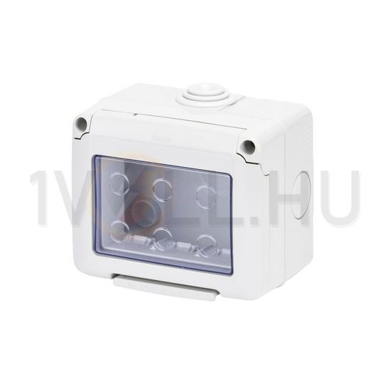 System szerelvénydoboz átlátszó ajtóval 3M 1-egység függőleges szürke műanyag IP55 27Combi GEWISS - GW27043