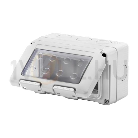 System szerelvénydoboz átlátszó ajtóval 4M 1-egység függőleges szürke műanyag IP55 27Combi GEWISS - GW27044