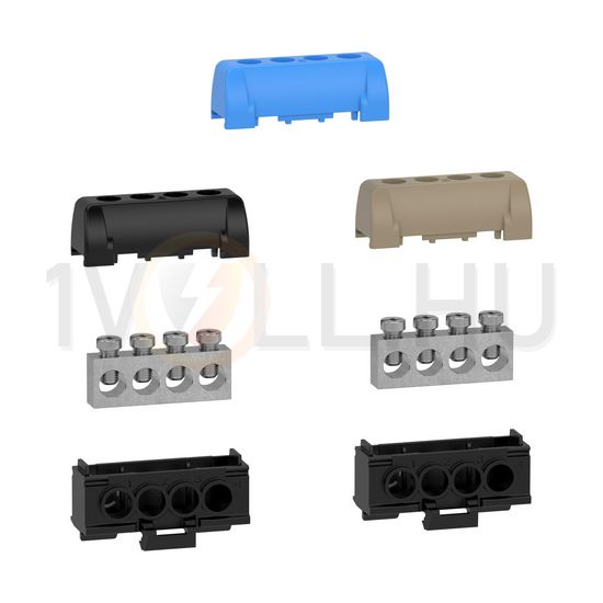 Csatlakozóblokk 2P 63A 440V termoplaszt 2.5-16mm2/sokerű 2.5-16mm2/tömör csavaros R9H13405P Schneider