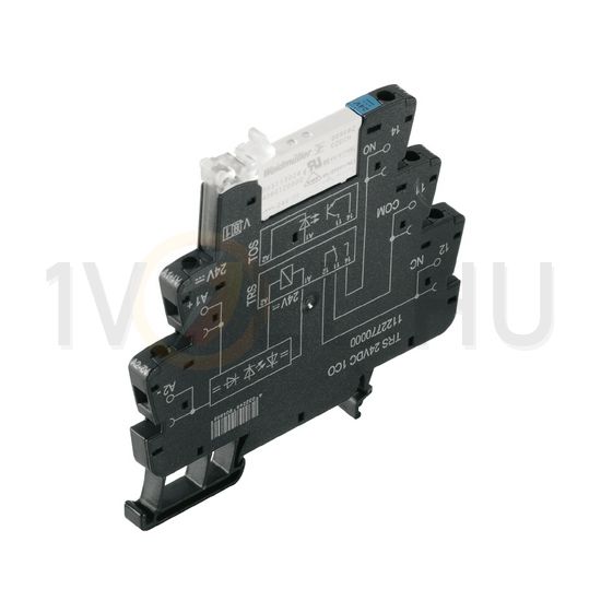 Csatolórelé keskeny aljzattal 6A 1v csavaros 19.2-28.8VDC monostabil TRS 24VDC 1CO Weidmüller - 1122770000