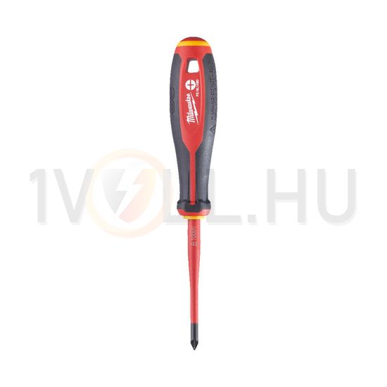 Csavarhúzó keresztfejű 3-oldalú markolattal PZ 1 egyenes 80mm-penge szigetelt Tri-LobePZ Milwaukee - 4932478735