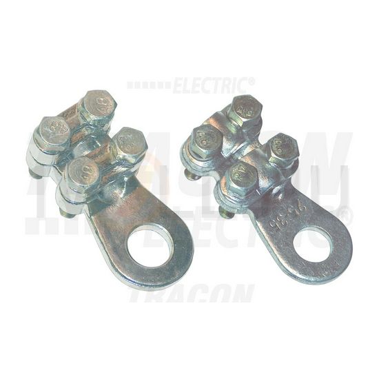 Csavaros réz lemezsaru 4 csavaros 16-25mm2-rézRM ónozott 8.5M/csavar TRACON - WCJB-16-25-2