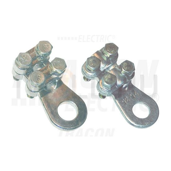 Csavaros réz öntvénysaru 2 csavaros 16mm2-rézRM 8M/csavar TRACON - WCJC-16