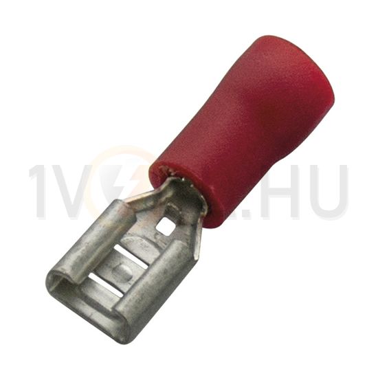 Csúszósaru 17,9mm hüvely részlegesen szigetelt piros lapos 2.8x0.8mm sárgaréz 0.5-1,0mm2 Haupa - 260382