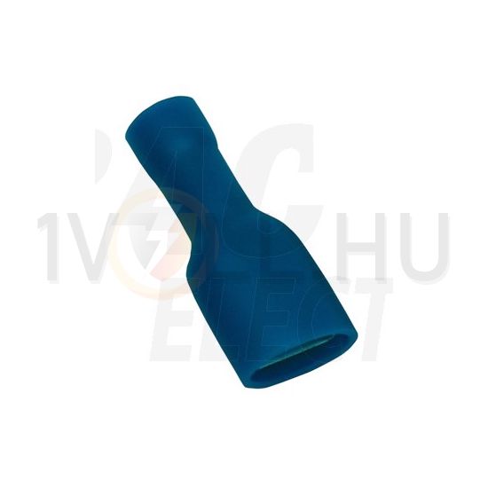 Csúszósaru 18,8mm hüvely teljesen szigetelt 32A kék lapos 2.8x0.5mm réz 1,5-4mm2 TRACON - KTCSH3