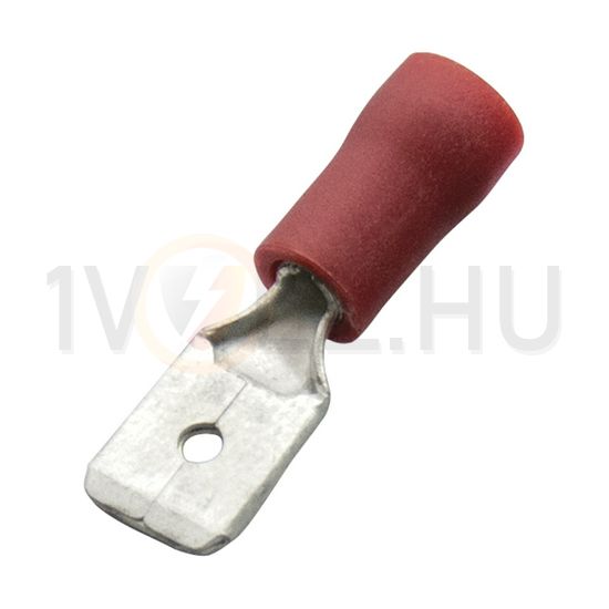 Csúszósaru 19,2mm dugó részlegesen szigetelt piros lapos 2.8x0.8mm sárgaréz 0.5-1,0mm2 Haupa - 260512