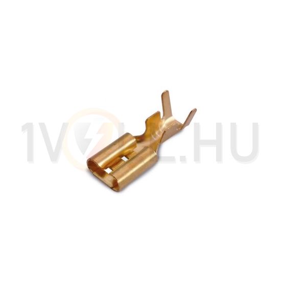 Csúszósaru 19,2mm hüvely szigeteletlen lapos 6,3x0,8 mm sárgaréz 1-2,5mm2 Haupa - 280004