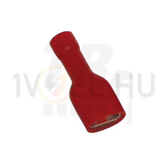 Csúszósaru 19,6mm hüvely teljesen szigetelt 17.5A piros lapos 4,8x0,8 mm réz 0,75-1,5mm2 TRACON - PTCSH5