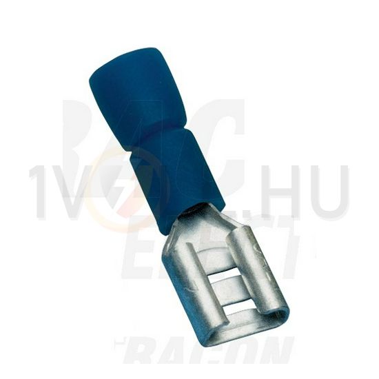 Csúszósaru 22,1mm hüvely részlegesen szigetelt 32A kék lapos 6,3x0,8 mm réz 1,5-4mm2 TRACON - KCSH6