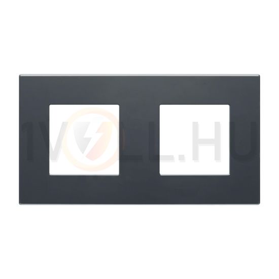 Dahlia keret 2-es vízszintes és függőleges műanyag antracit kezeletlen fényes GEWISS - GW35902AN