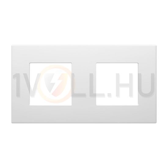 Dahlia keret 2-es vízszintes és függőleges műanyag fehér kezeletlen fényes GEWISS - GW35902AW