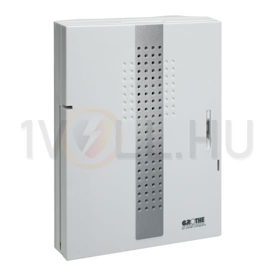 Dallamcsengő vezetékes 17dallam 230VAC v.8-12VAC/DC fehér/ezüst 86dB műanyag CROMA 230A GROTHE - 43175