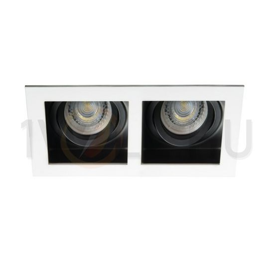 Dekorációs keret max. 2x35W MR16/PAR16 fényforráshoz IP20 fehér alumínium ARET 2XMR16-W KANLUX - 26723