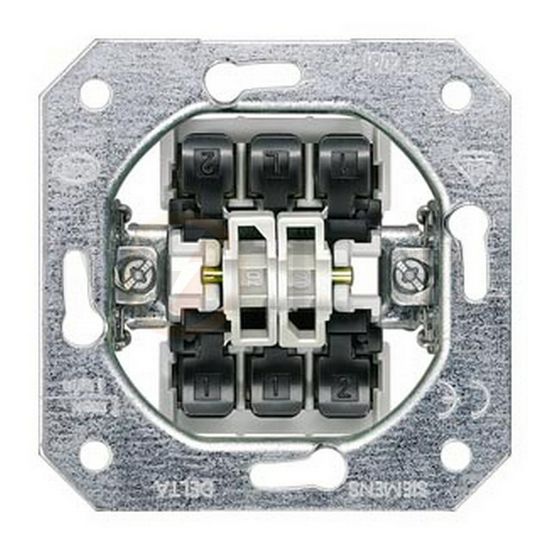 Delta 106+6 kettős váltókapcsoló betét süllyesztett rugós IP20 billentyű/gomb 5TA SIEMENS - 5TA2118