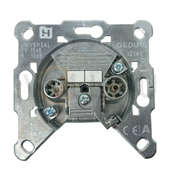 Delta antenna aljzat TV-R süllyesztett 2-kimenet átmenő 10dB/860MHz HIRSCHMANN - GEDU10