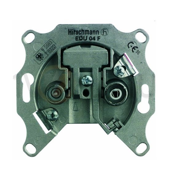 Delta antenna aljzat TV-SAT süllyesztett 2-kimenet végzáró 4dB/860MHz HIRSCHMANN - EDU04F
