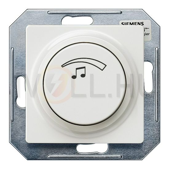 Delta hangerőszabályzó betét teljes fedéllel 3W címketartó nélkül titánfehér SIEMENS - 5TG4815
