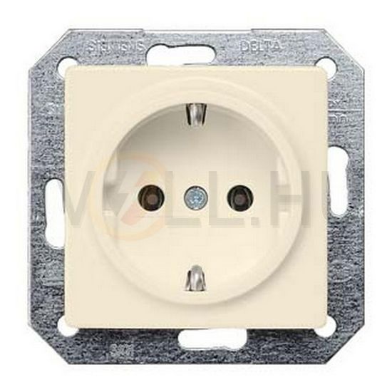 Delta I-System 162 dugalj elektrofehér földelt krém IP20 süllyesztett rugós SIEMENS - 5UB1551