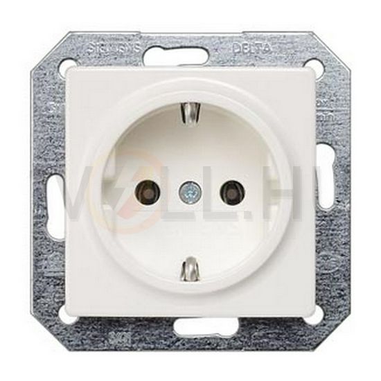 Delta I-System 162 dugalj titánfehér földelt fehér IP20 süllyesztett rugós SIEMENS - 5UB1511