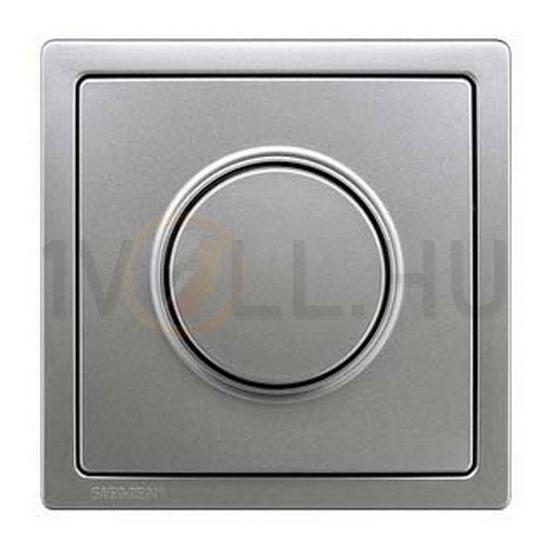 Delta Style fedlap forgatógomb fényerőszabályozóhoz platina üres-jel IP20 műanyag fényes SIEMENS - 5TC8912-1