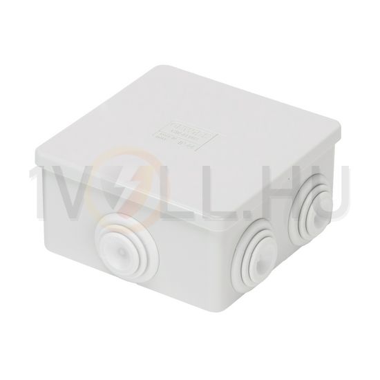 Doboz falonkívüli d23 pattintható műanyag 95.5mm x 95.5mm-hossz 45.5mm IP44 szürke 44CE GEWISS - GW44003