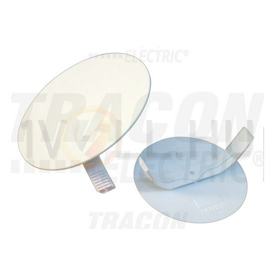 Dobozfedél rugós kerek 80mm-dobozátmérőhöz rugós fehér műanyag 89mm-átmérő TRACON - D80T