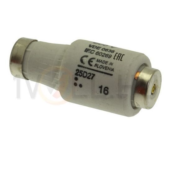 DOLII biztosítóbetét Bussmann DII 25A lomha (T)-jelleggörbe 500V sárga-színkód EATON - 25D27